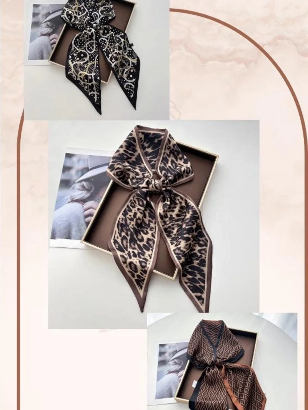 3 Pack Women's Neck Scarf - Elegant Accessory